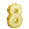 Juvale Gold Foil Number 8 Pinata for Kids Ages 3-14 Birthday Party Decorations, Centerpieces, Anniversary Celebrations, Small (17 x 11.5 x 3 In)